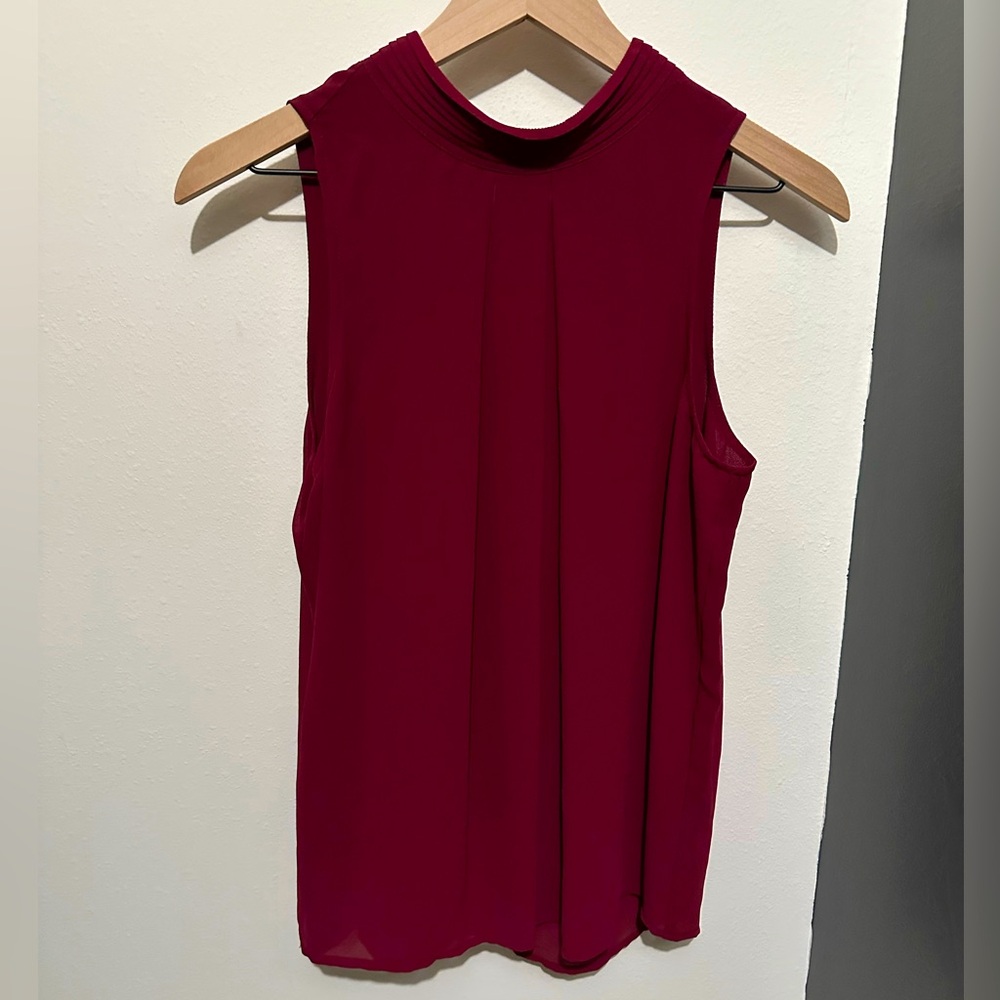 Naked zebra maroon high neck tank top.